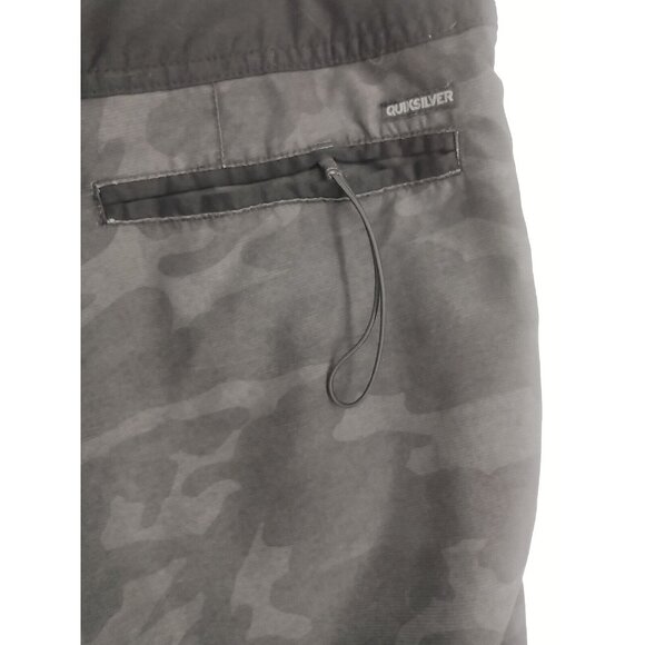 Quiksilver Amphibians Camo Black Gray Swim Surf Summer Hybrid Boardshorts Men 32 - Picture 5 of 8
